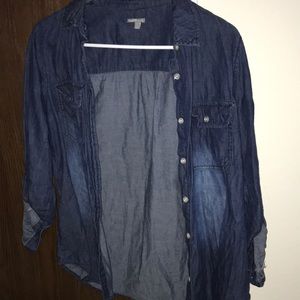 Button-down denim top from Charlotte Russe!